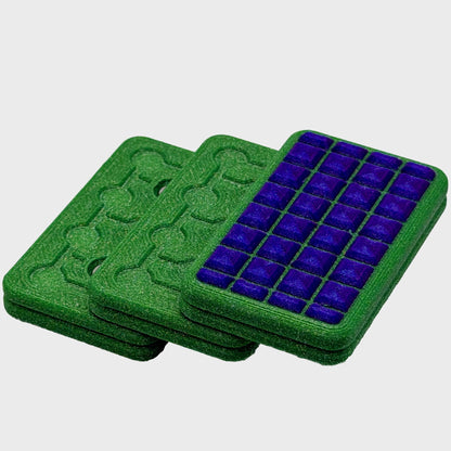 M01MC Galaxy Green/Shimmer Purple Grenade - Modular Dual Material Fidget Slider