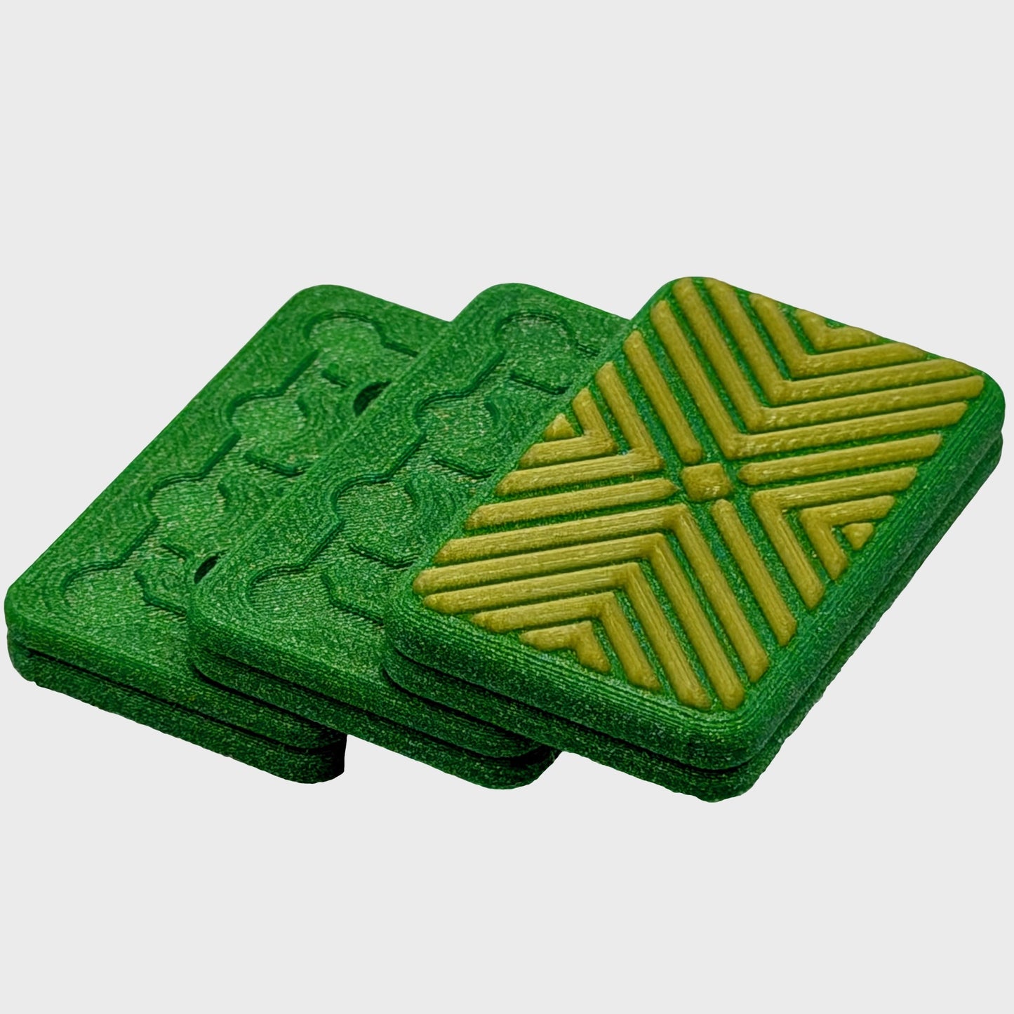 M01MC Galaxy Green/Gold Points - Modular Dual Material Fidget Slider