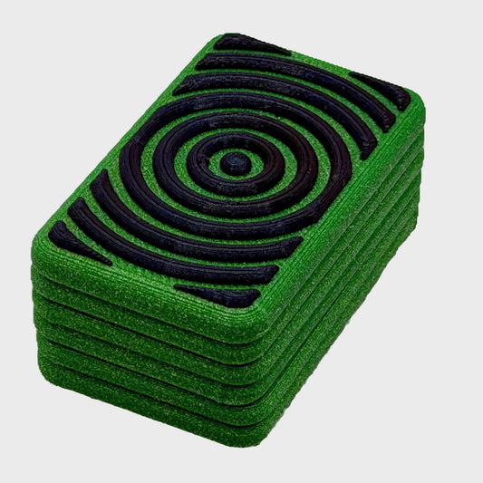 M01MC Galaxy Green/Shimmer Dark Blue Target - Modular Dual Material Fidget Slider