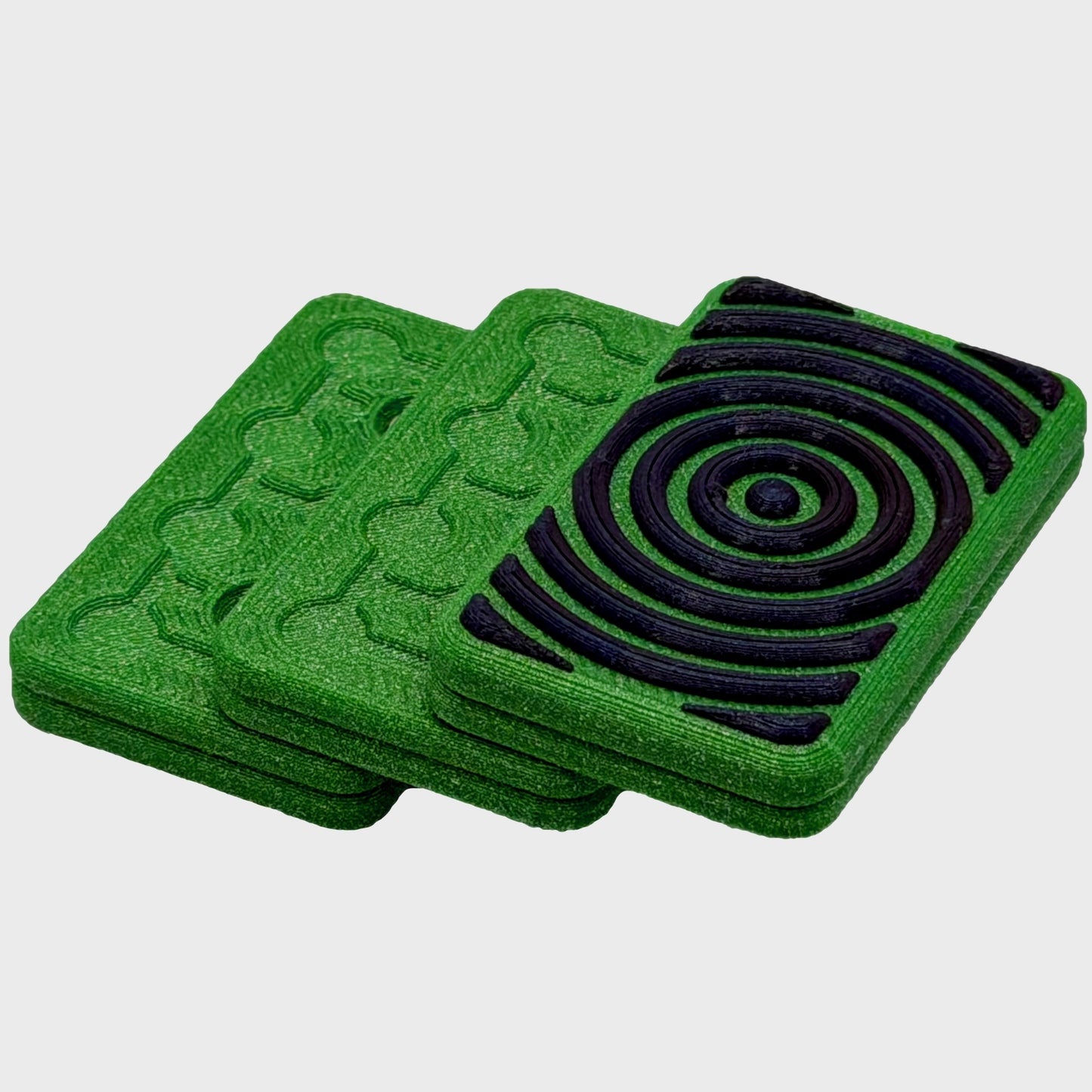 M01MC Galaxy Green/Shimmer Dark Blue Target - Modular Dual Material Fidget Slider